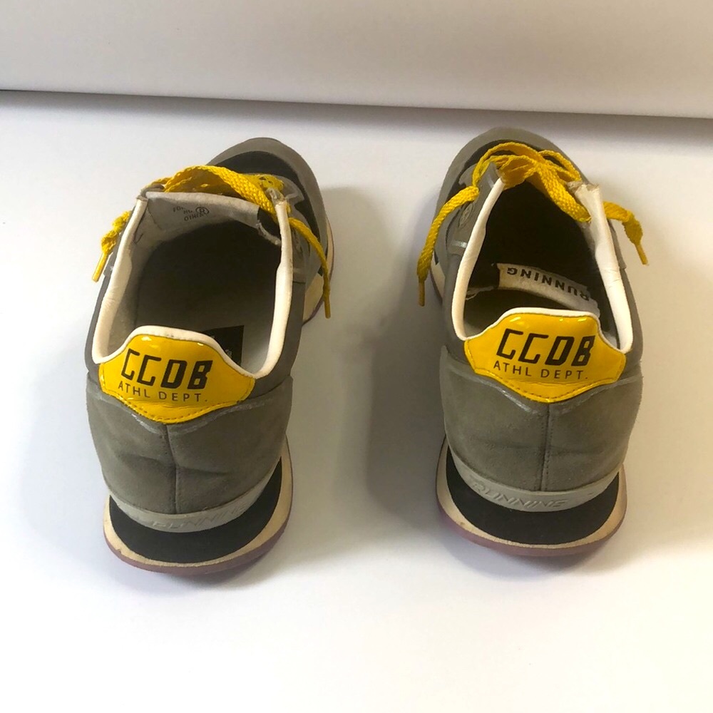 Golden Goose Grey and Black Sneakers with Yellow Laces - Picture 4 of 7